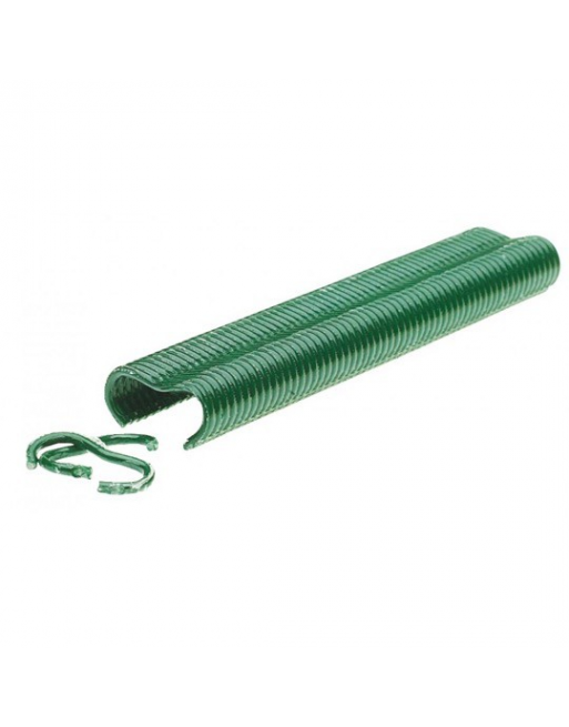 Agrafes VR16 galva plastifiées vert - blister de 400