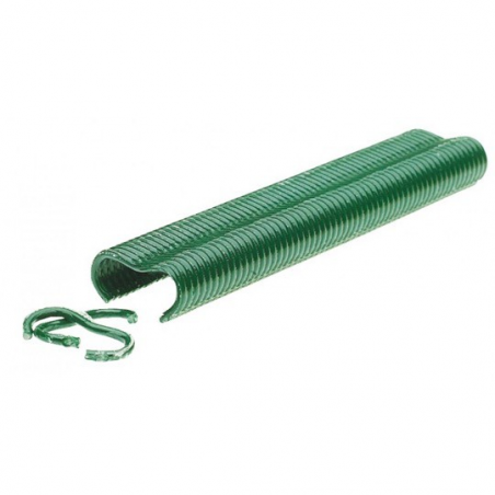 Agrafes VR16 galva plastifiées vert - blister de 400