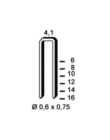 Agrafes TK galva de 6 mm - boîte de 20 000