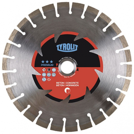 Disques diamant Ø115 mm pour coupe à sec PREMIUM*** - TYROLIT