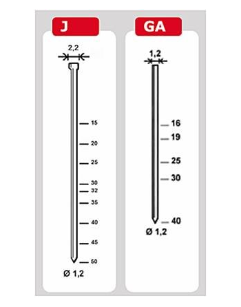 42.000 POINTES J + CLOUEUR PNEUMATIQUE J-55 P1 - ALSAFIX