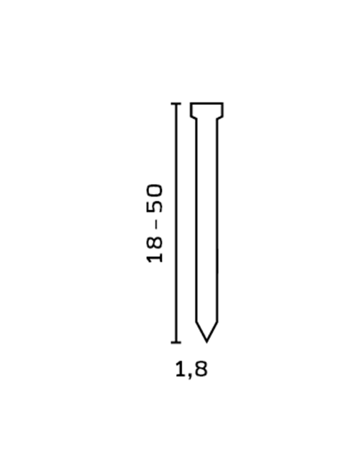 Pointe SKS 618 NKS de 18 mm - boîte de 3 000