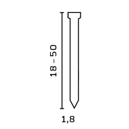 Pointe SKS 618 NKS de 18 mm - boîte de 3 000