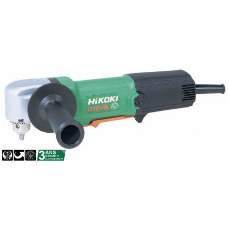 Perceuse d’angle mandrin 10 mm 500 W - D 10YB - HITACHI