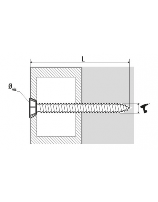 VIS DE FIXATION DIRECTE HUISSERIE - TF