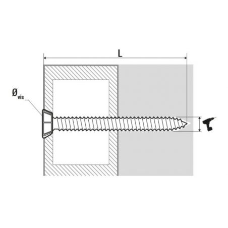 VIS DE FIXATION DIRECTE HUISSERIE - TF