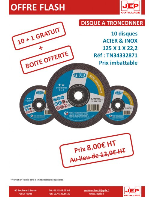 PROMOTION DISQUES A TRONCONNER