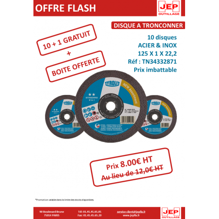 PROMOTION DISQUES A TRONCONNER