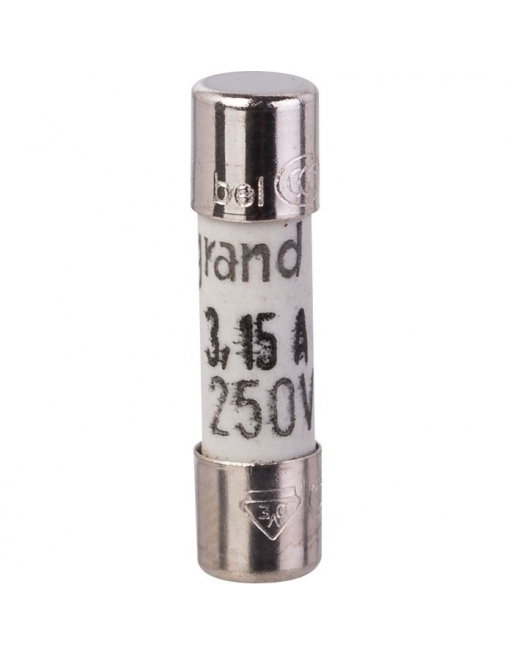 Cartouche cylindrique miniature - 3,15 A - 20 mm - Legrand LEGRAND