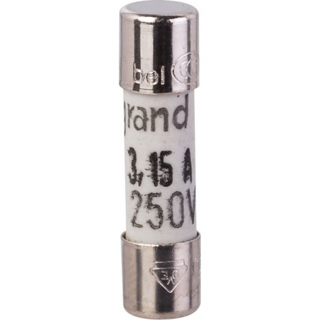 Cartouche cylindrique miniature - 3,15 A - 20 mm - Legrand LEGRAND