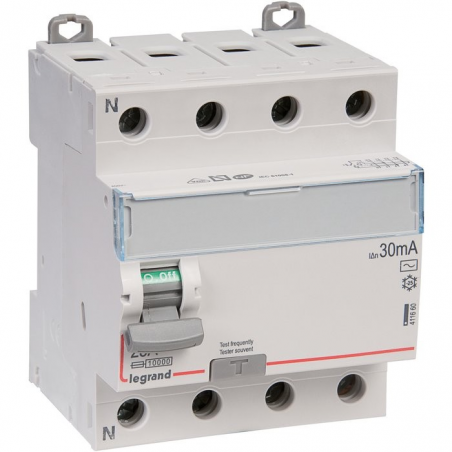 Interrupteur tétrapolaire DX³ ID - Type AC - 25 A - 4 modules - Connexio vis / vis - Arrivée haut / départ bas - Legrand LEGRAND