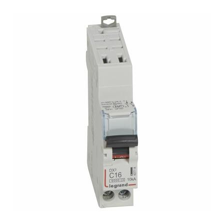 Disjoncteur DX³ 6000 - 10 kA courbe C - 16 A - 1 module - Connexion auto / vis - Legrand LEGRAND