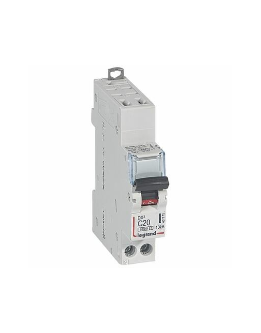 Disjoncteur DX³ 6000 - 10 kA courbe C - 20 A - 1 module - Connexion auto / vis - Legrand LEGRAND