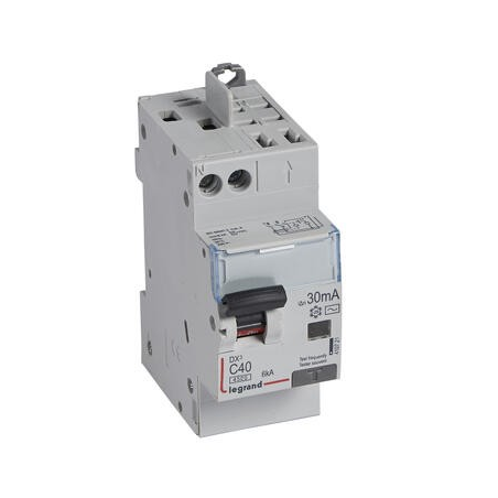 Disjoncteur différentiel DX³ 4500 - 6 kA courbe C - 40 A - Sensibilité 30 mA - 2 modules - Legrand LEGRAND