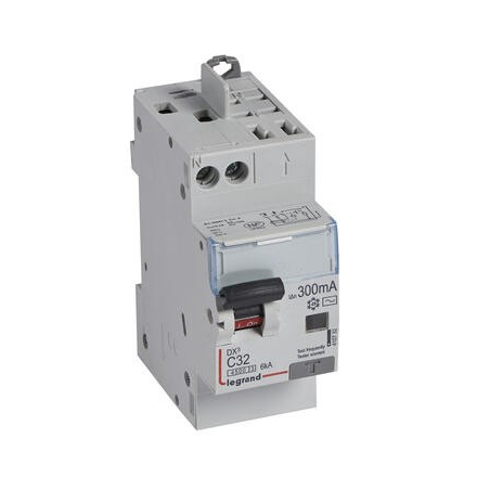 Disjoncteur différentiel DX³ 4500 - 6 kA courbe C - 32 A - Sensibilité 300 mA - 2 modules  - Legrand LEGRAND