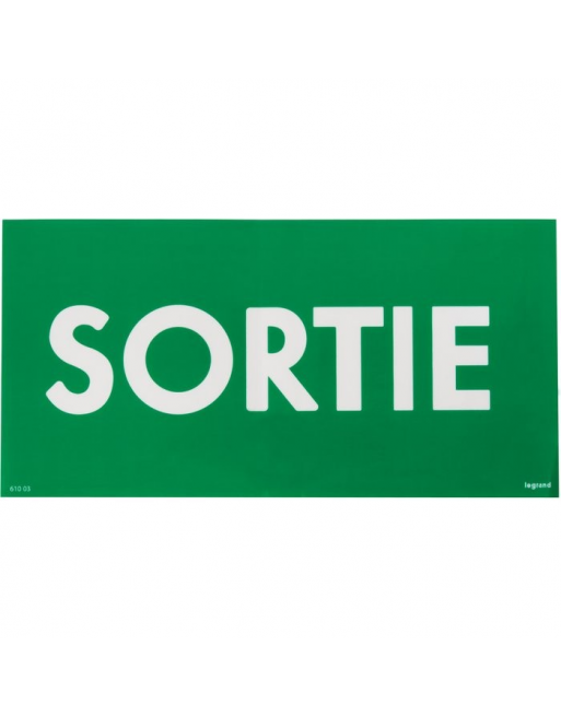 Etiquette de signalisation adhésive latérale Legrand - Sortie LEGRAND