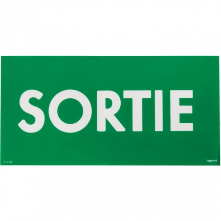 Etiquette de signalisation adhésive latérale Legrand - Sortie LEGRAND