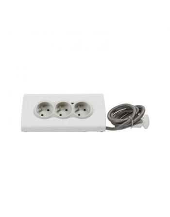 Rallonge multiprise 3 x 2P+T - 2 modules de charge USB type-A - 16 A - Support tablette intégré - Blanc et gris LEGRAND